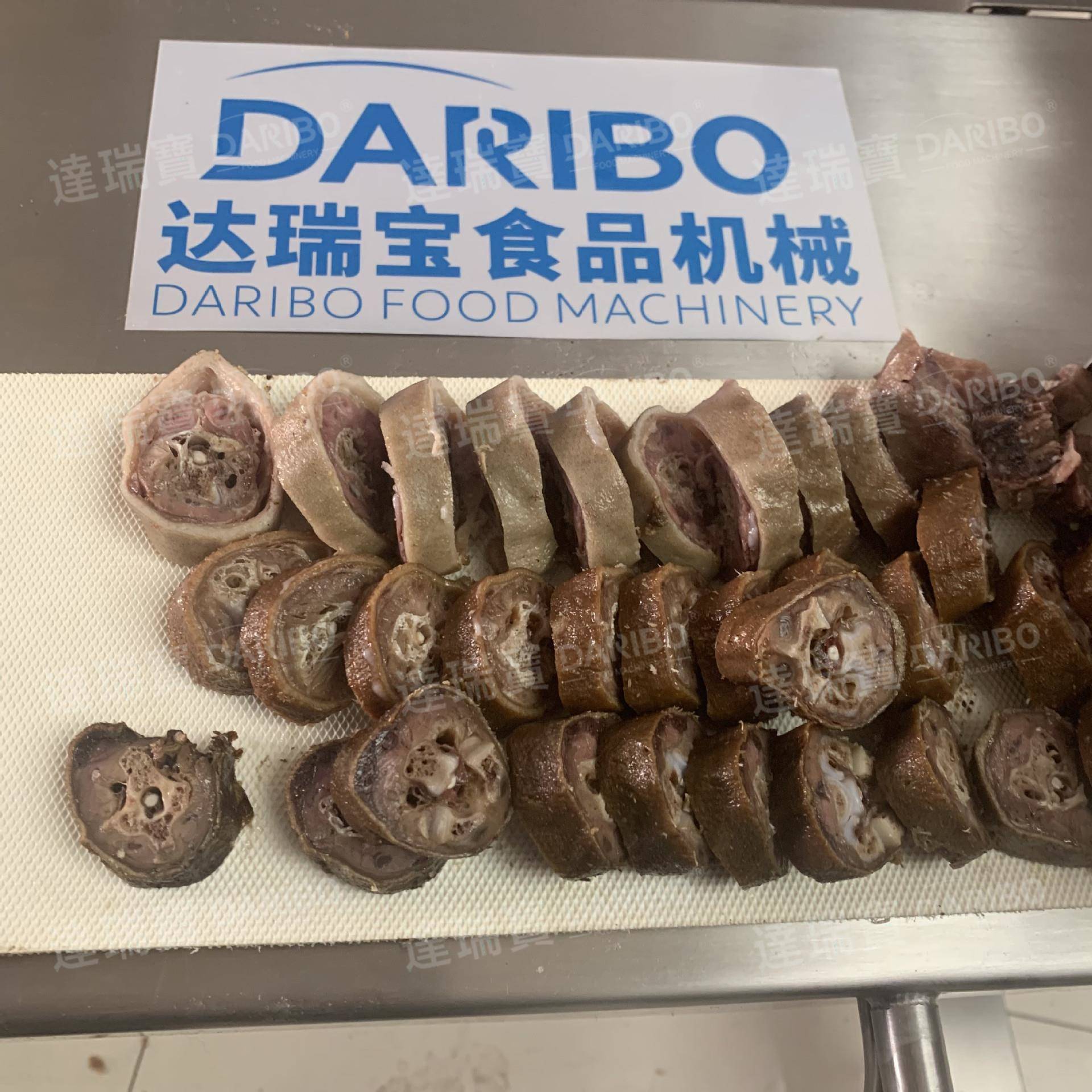 *输送带款火腿牛板筋切片机 厚薄可调牛肚牛腩肥肠切条切段机