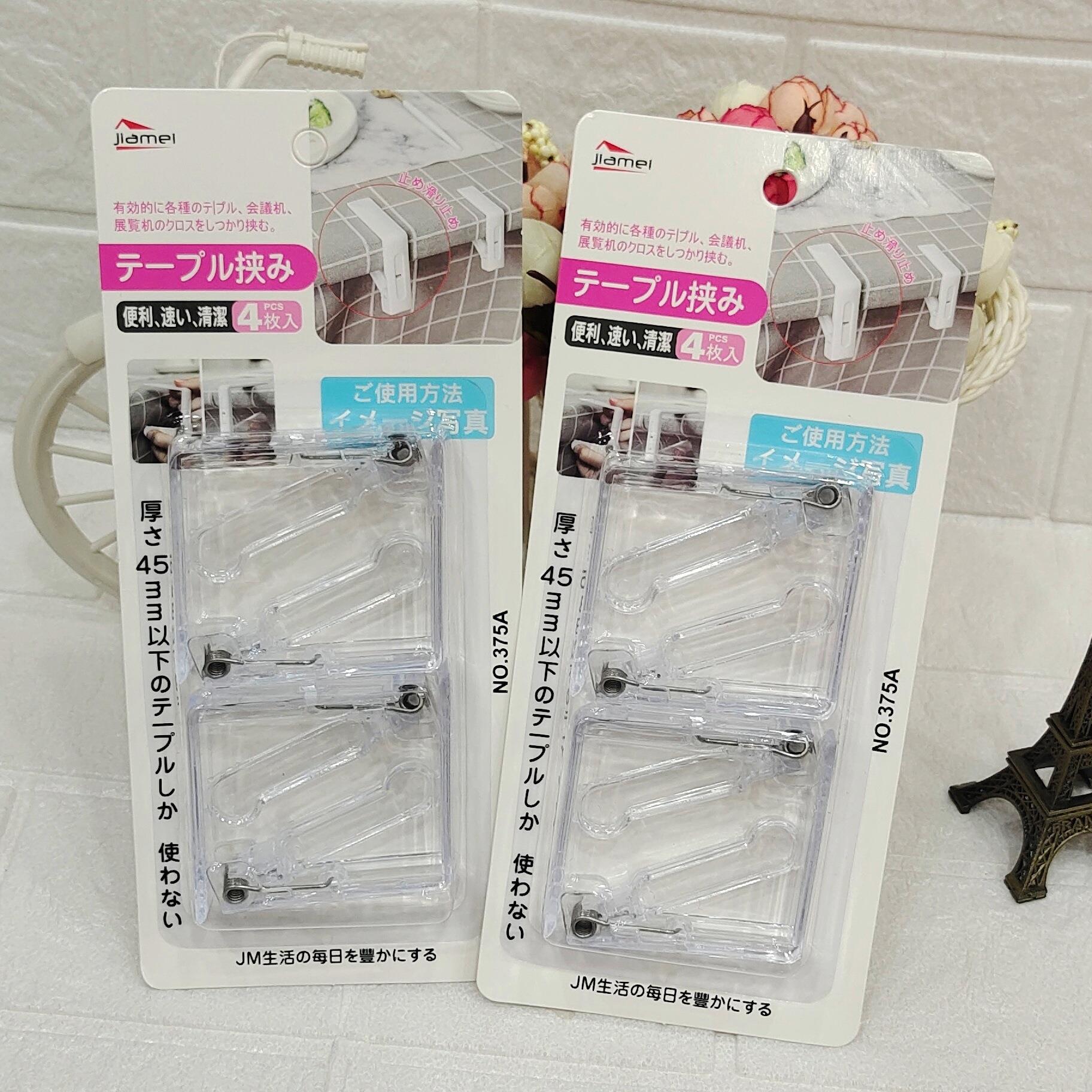 现货供应4个装台布透明固定夹桌布夹台布夹新款弹簧塑料桌布夹