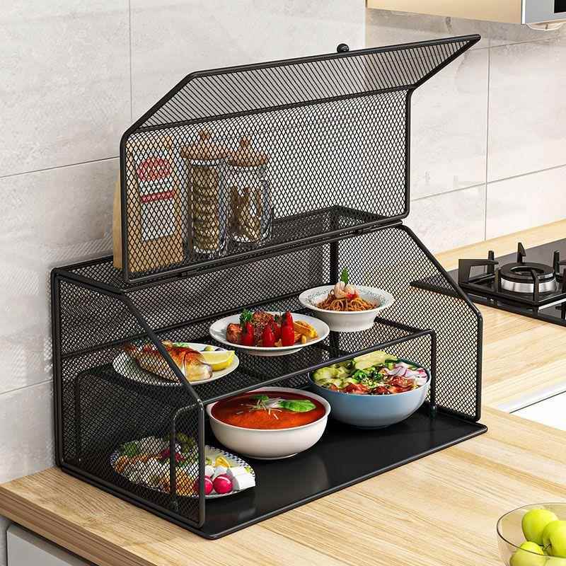 房置物餐桌饭桌菜剩饭收架纳饭菜罩防厨剩苍SEH蝇盖菜罩家用再名
