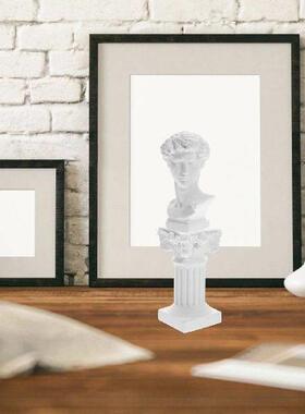 2pcs Mini Statue Roman Exquisite Greek Statue nament Column