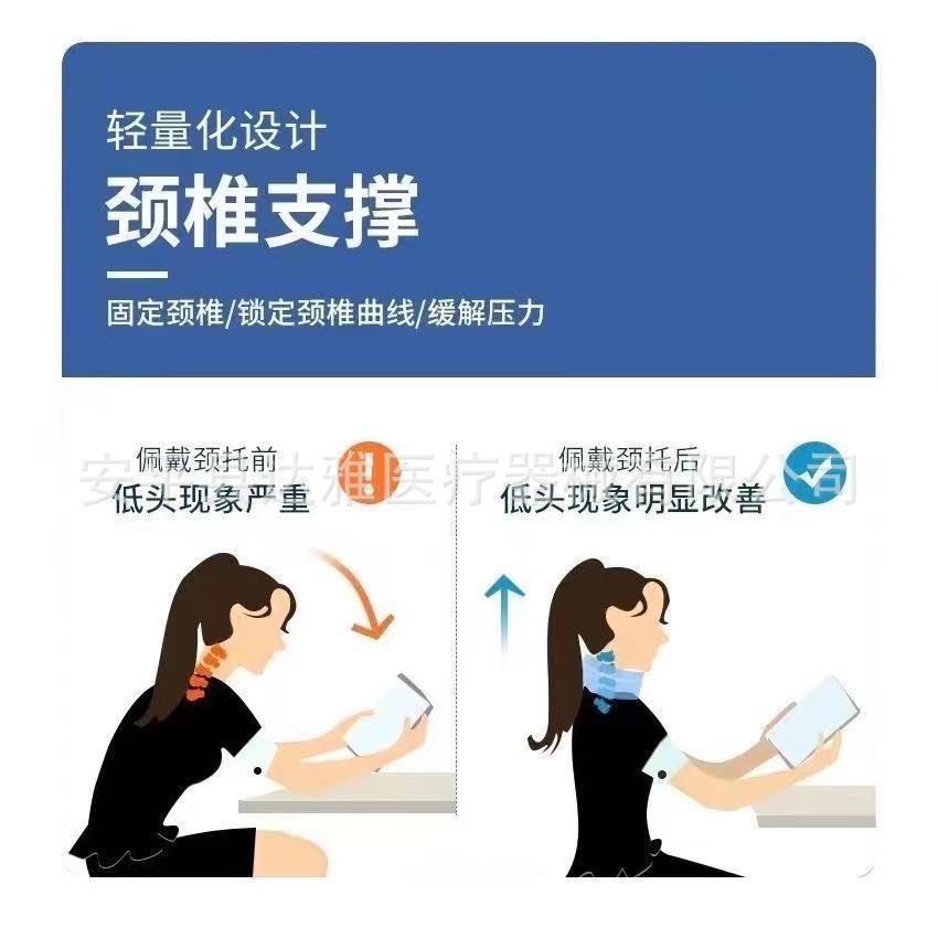 新款直销颈托护颈套脖子防前倾侧倾低头颈部颈椎支撑海绵围领固定