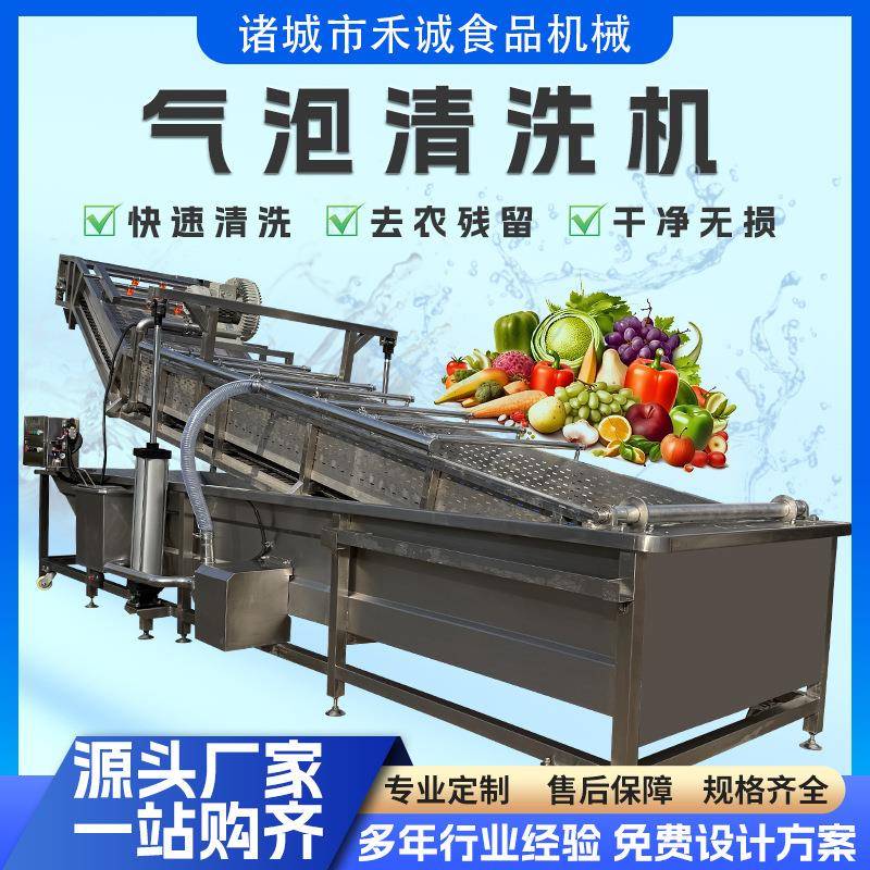 果蔬全自动气泡清洗机贡菜鹿茸菇气泡清洗机鞭炮笋海带气泡清洗机