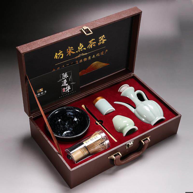 茶筅抹茶刷百本立茶筅立组合宋代点茶抹茶打茶器工具套装送茶粉