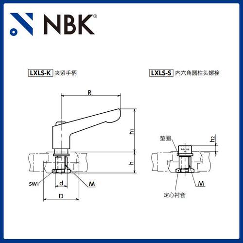 NBK LXLS 锯齿锁紧用连接组件 锌压铸件/不锈钢 机械零配件厂家