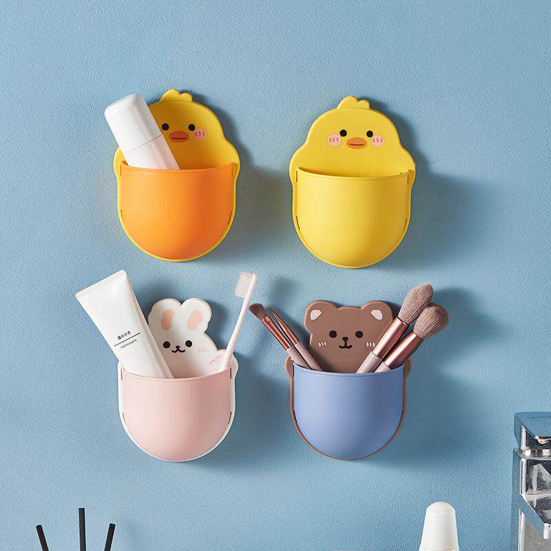 Yellow Duck Bathroom Organizer Wall-Mounted Hole-Free Storag
