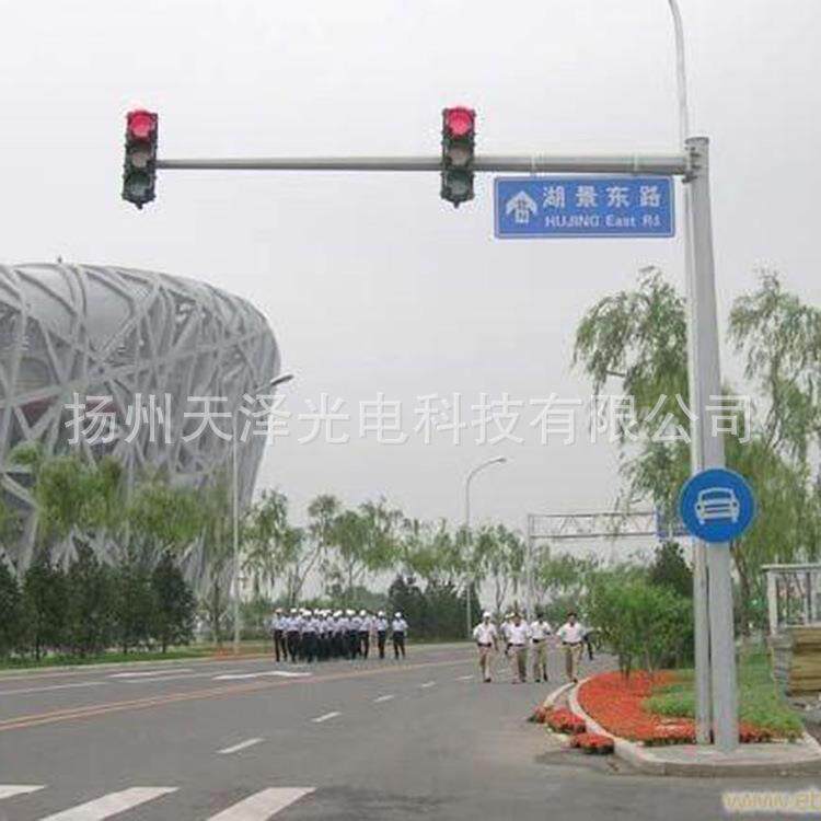 专业生产 太阳能箭头交通信号灯杆 T型人行道信号灯杆厂家直供
