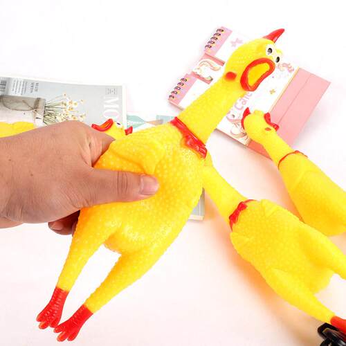 Large and Small Squawking Chicken Toys, Crowing Rooster Soun