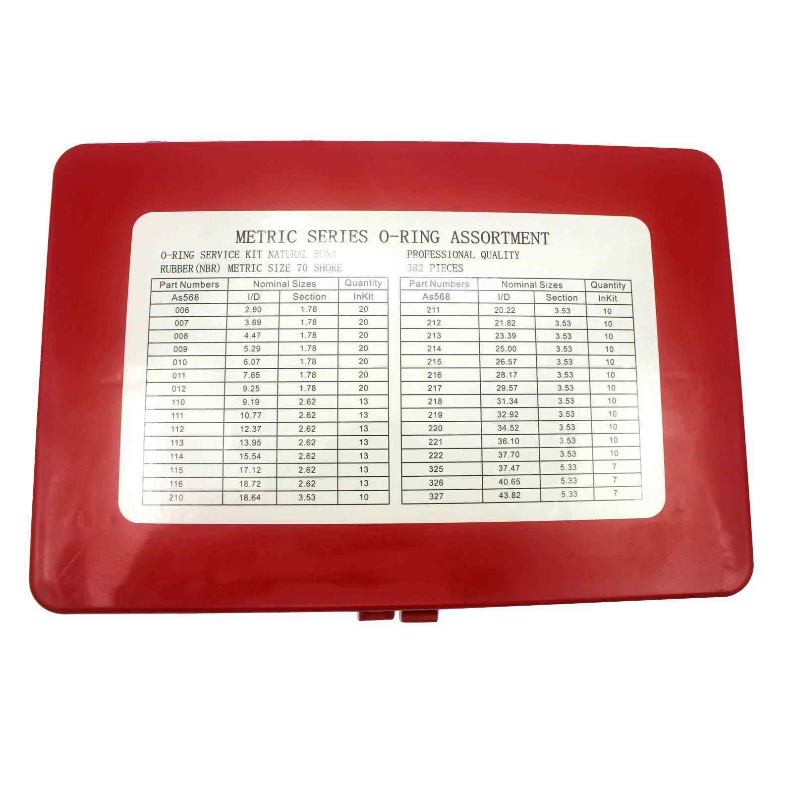 419PC小五金垫圈 O型密封垫圈 气阀耐高压丁晴橡胶O型圈组套