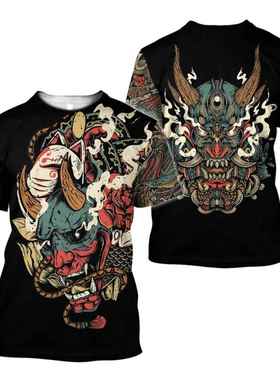 Round neck short sleeved printed T-shirt 男士圆领短袖印花T恤