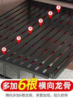 铁宿床舍15m简易单人加床出租房加厚固床现代简约ALD1m家用经济型