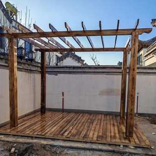 防腐木质葡萄架实木廊架庭院装饰花园凉亭户外遮阳雨棚花藤架园林