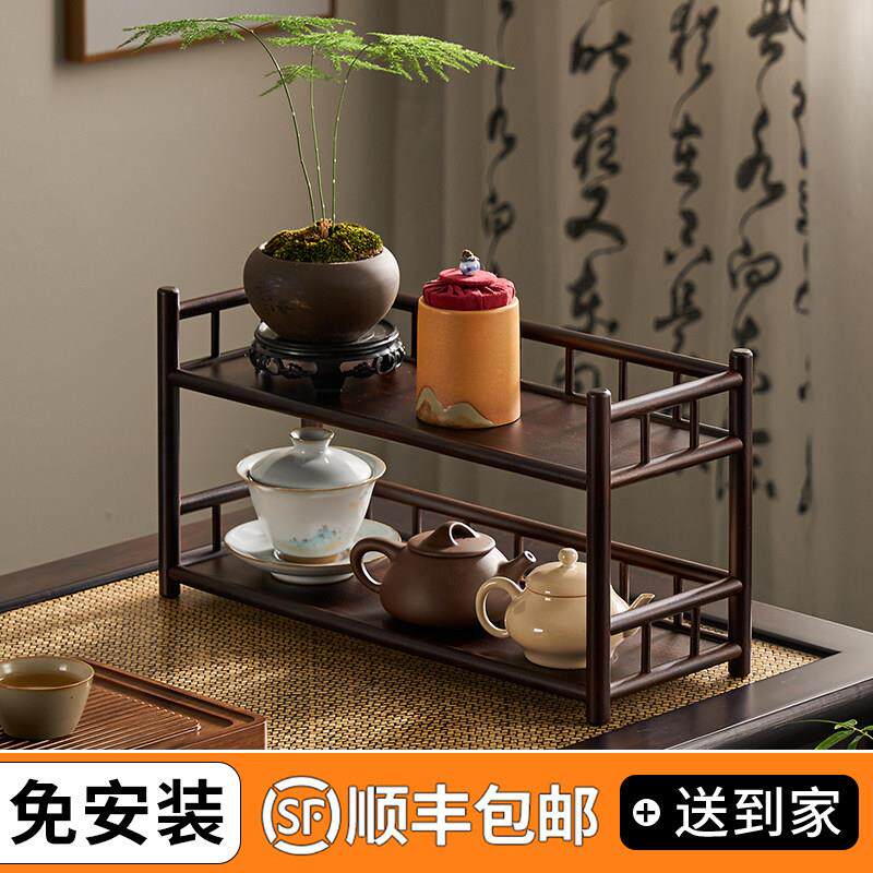 茶杯收纳层架茶室桌面杯架茶架子置物架茶具摆放架紫砂壶茶宠展示