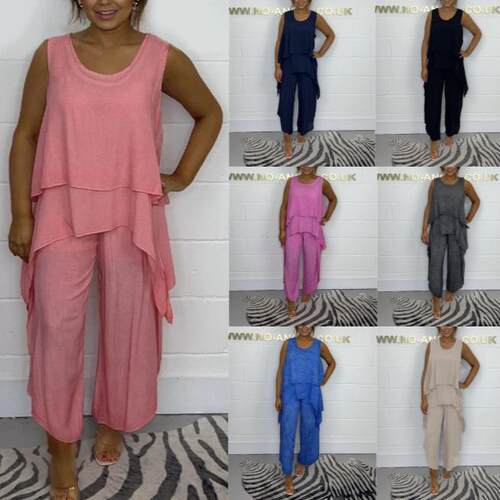 Women's sleeveless plus size set three 女士无袖大码套装三