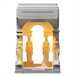 台灯轻奢融蜡灯石膏水泥圣殿复古香薰灯小夜灯床头ins风蜡烛卧室