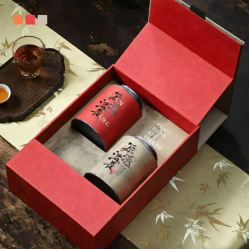 春节茶叶包装盒空礼盒古树红茶金骏眉正山小种礼盒装空盒定制logo