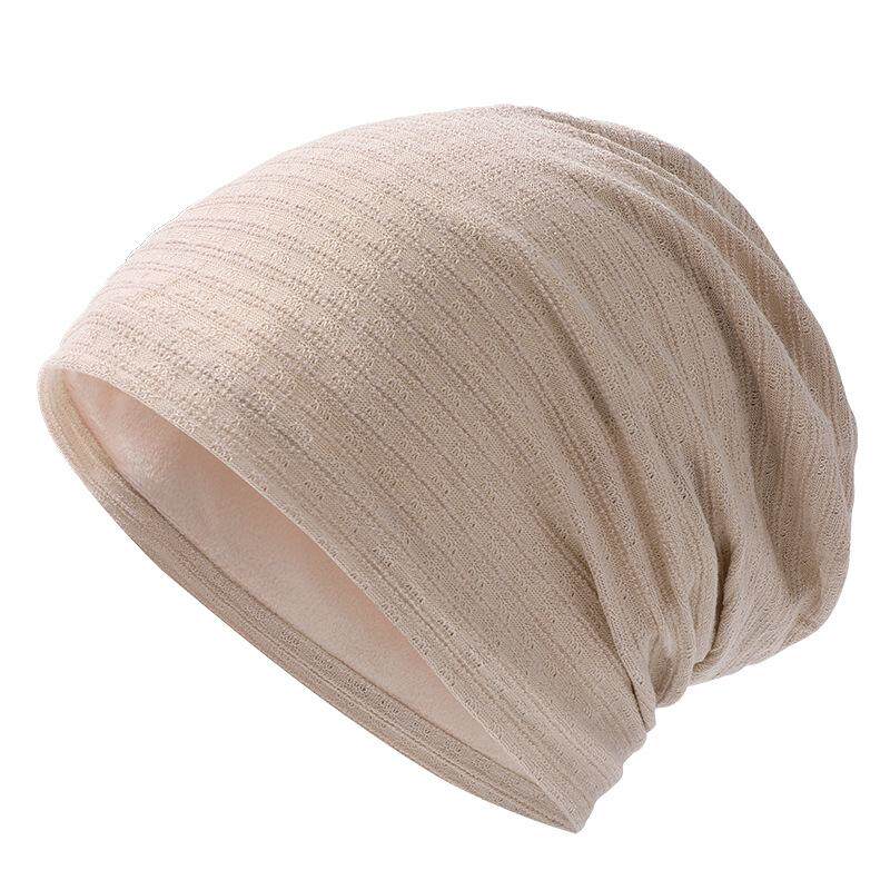 无压感老年人睡帽男士头套女款秋冬防风保暖光头帽子晚上睡觉戴的