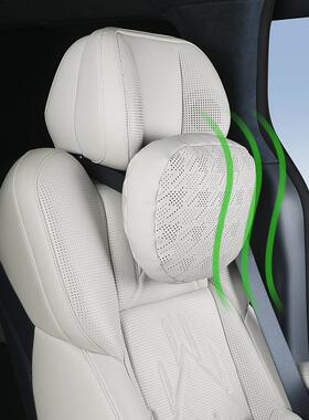 适用极氪7X NAPPA皮料座椅头枕原车色透气舒适护颈靠枕防护配件