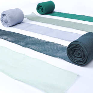 雪纺褶皱手撕卷边丝带高品质纱带请柬捆绑透明丝带婚礼手捧花装 饰