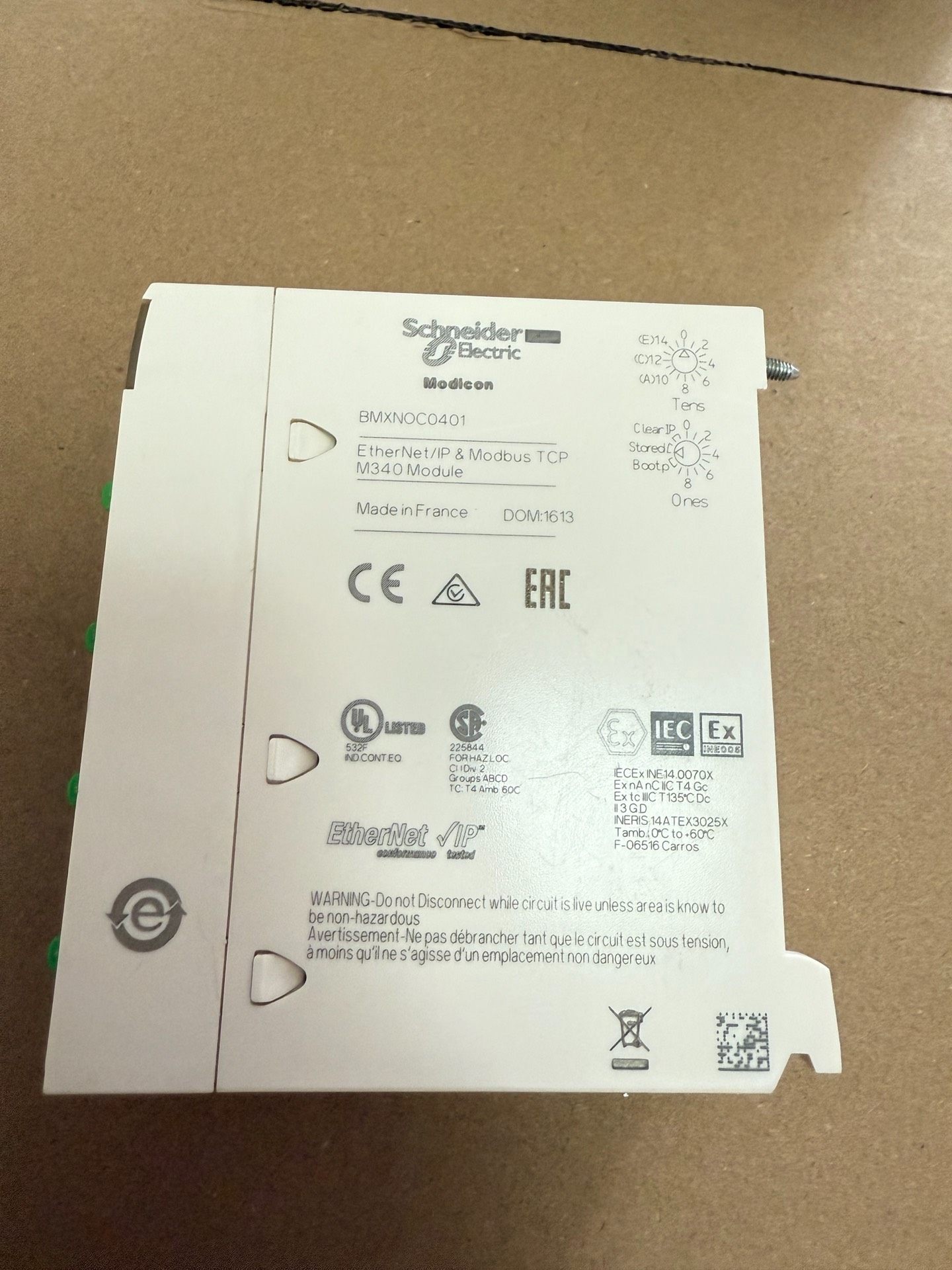 施耐德模块，BMXNOC0401，拆机件，功能完好，成色如图