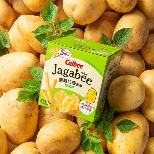 国产calbee卡乐比薯条三兄弟jagabee佳可比淡盐咸味膨化网红零食