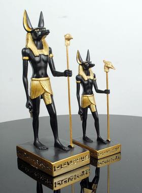 古埃及阿努比斯狗神摆件胡狼神像旅游纪念品家居装饰品工艺品摆设
