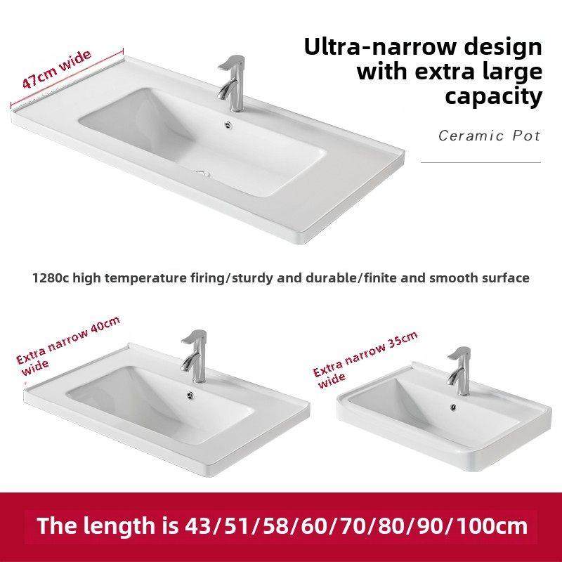 浴室柜盆台中盆半嵌入式单盆一体陶瓷盆池卫生间洗漱家用洗脸手盆,家装主材,半嵌入式洗脸盆,淘宝优惠券,粉丝福利购,淘宝优惠卷
