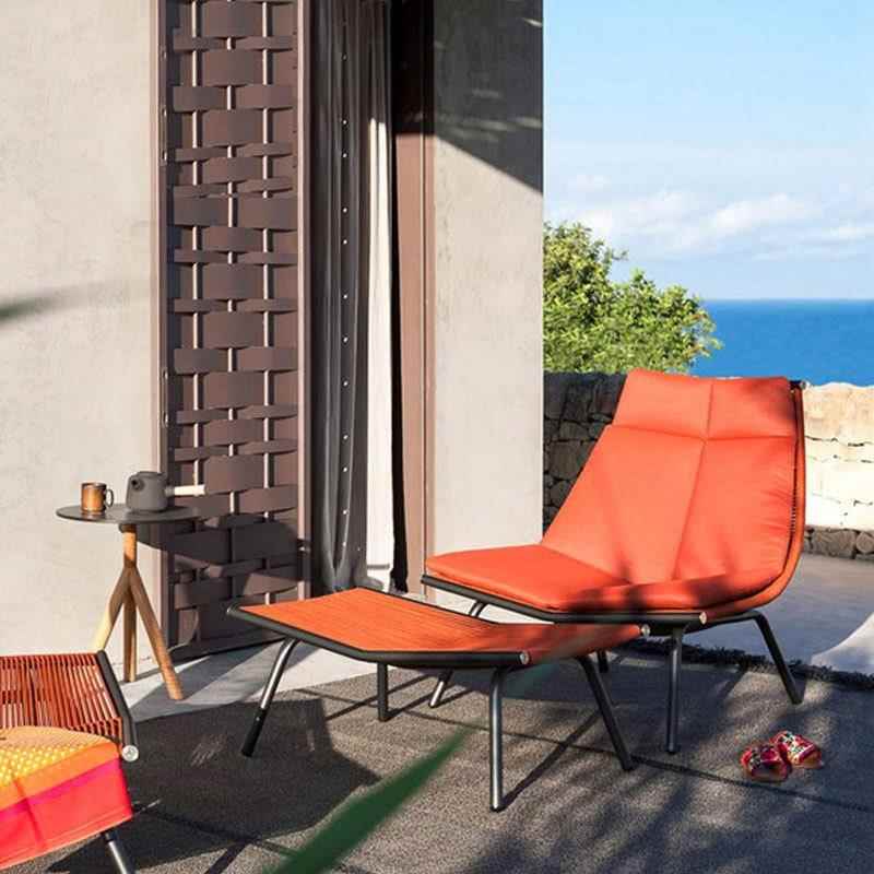 沃登 户外懒人沙发设计师北欧藤编单人沙发椅庭院躺摇椅阳台家具