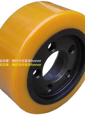 2吨林德250包电动搬运车T20A皮P驶轮后轮子行地牛聚氨酯胶轮橡轮