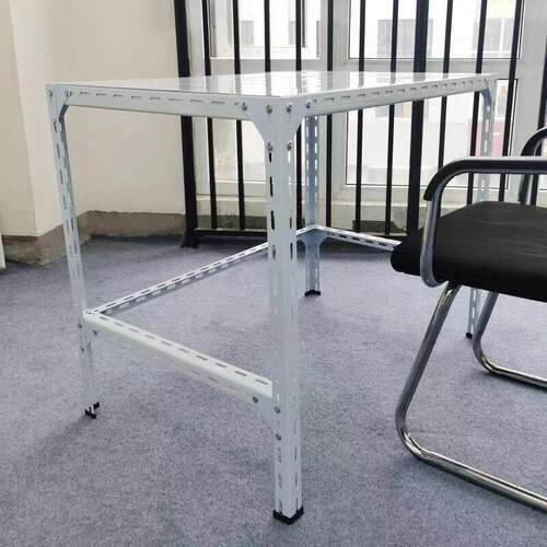 极简货架茶台电脑桌架组装框架角钢架简易单层角钢铁架自由组合