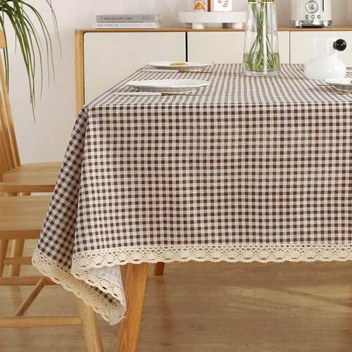 Tablecloth cloth plaid desk mat tea table mat table cloth