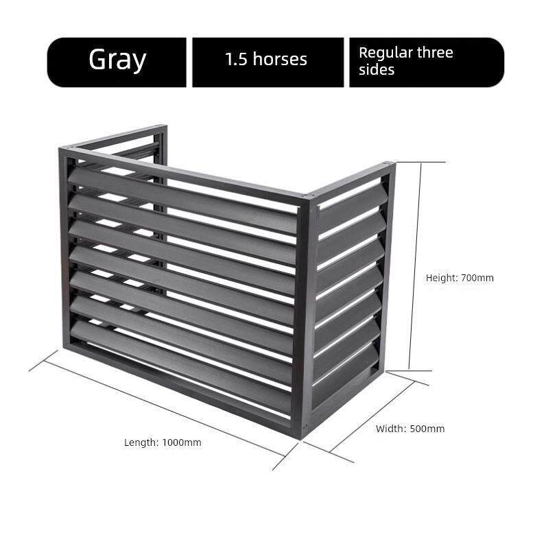 空调室外机防护罩外墙锌钢空调出风口百叶格栅室外防雨铝合金室外