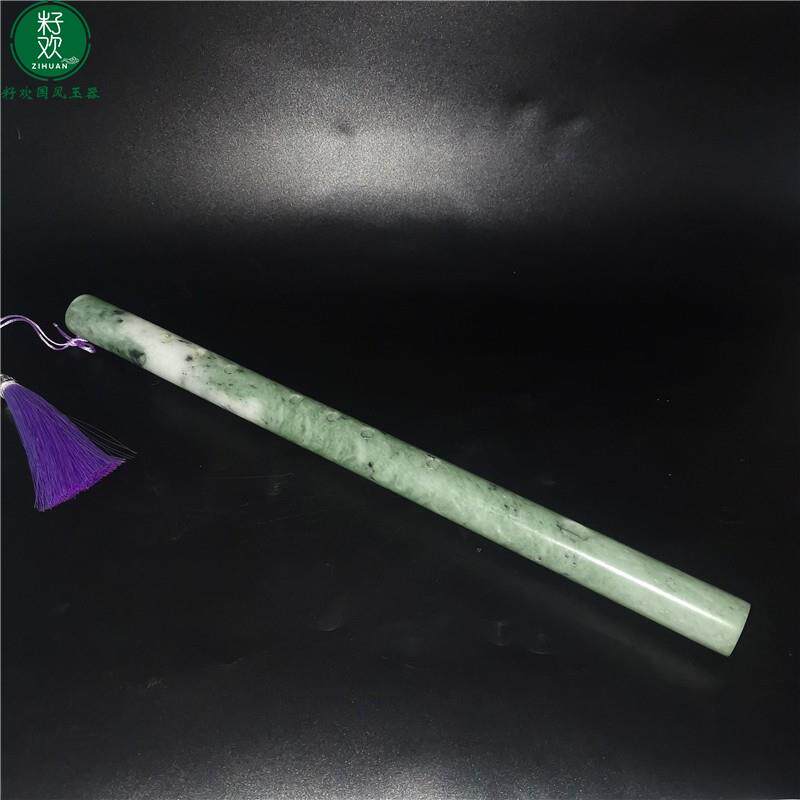 高档白子色玉石笛古风箫女短笛古装服舞蹈笛子道具乐器收藏摆件桌