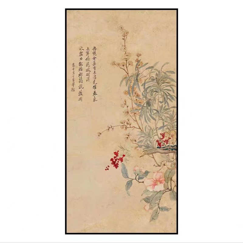 报平安餐厅玄关挂画艺术壁画中式装饰画高升竹竹子客厅新节节书房