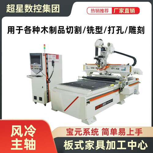 木工门板开料机大型全自动板式家具12把直排换刀加工中心雕刻机