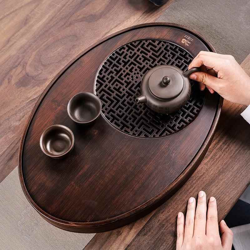 小型台竹茶托盘茶沥储水茶具圆形批2026新款茶F96TMHJ6盘家用公实