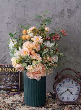 月下琴声手札仿真花家居装饰花假花婚庆手捧花束玫瑰墙饰CF01416