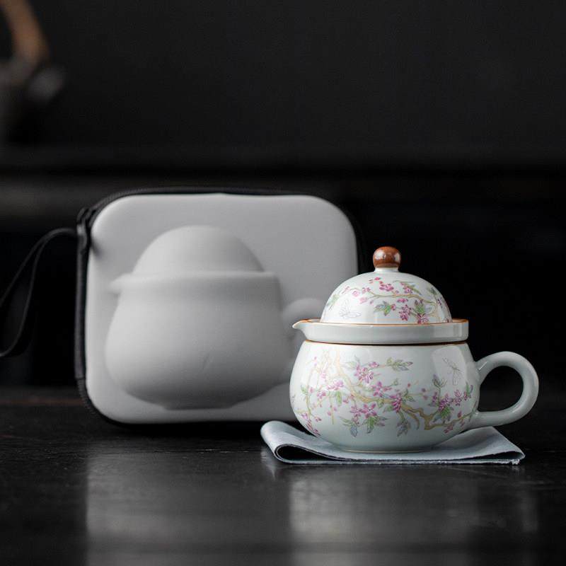 米黄汝窑企鹅多功能茶杯旅行户外快客杯办公杯泡茶壶功夫茶具定制,餐饮具,旅行茶具,淘宝优惠券,粉丝福利购,淘宝优惠卷