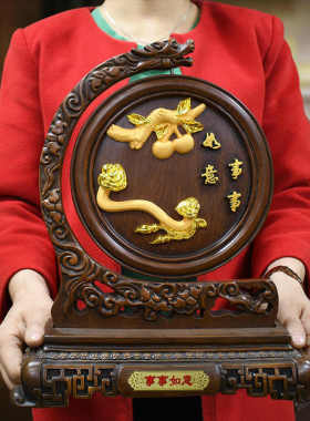 lzF客厅电视柜玄关创意吉祥摆件工艺品家居装饰品商务开业乔迁摆