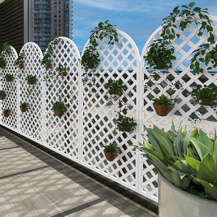 塑木白色半圆栅栏防腐围栏护栏篱笆实木户外花园阳台装饰爬藤花架