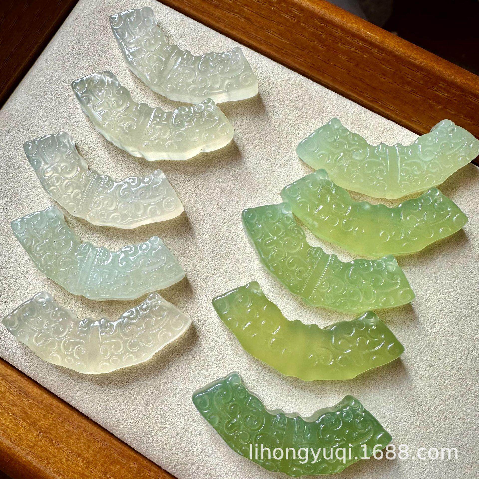 岫玉玉珩 玉衡吊坠挂件配