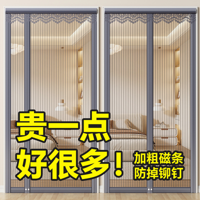 入户门防蚊门帘2025新款加厚免打孔磁吸条强力磁性纱门防盗门专用