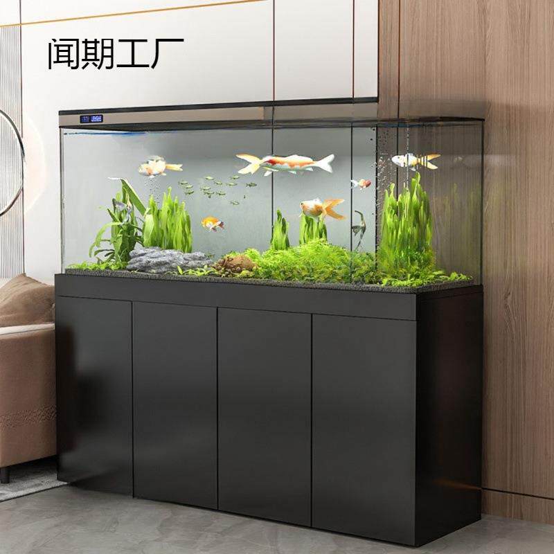 轻奢客厅家用鱼柜BBH缸柜子柜玄关隔柜断架子水底族箱底座地跨境