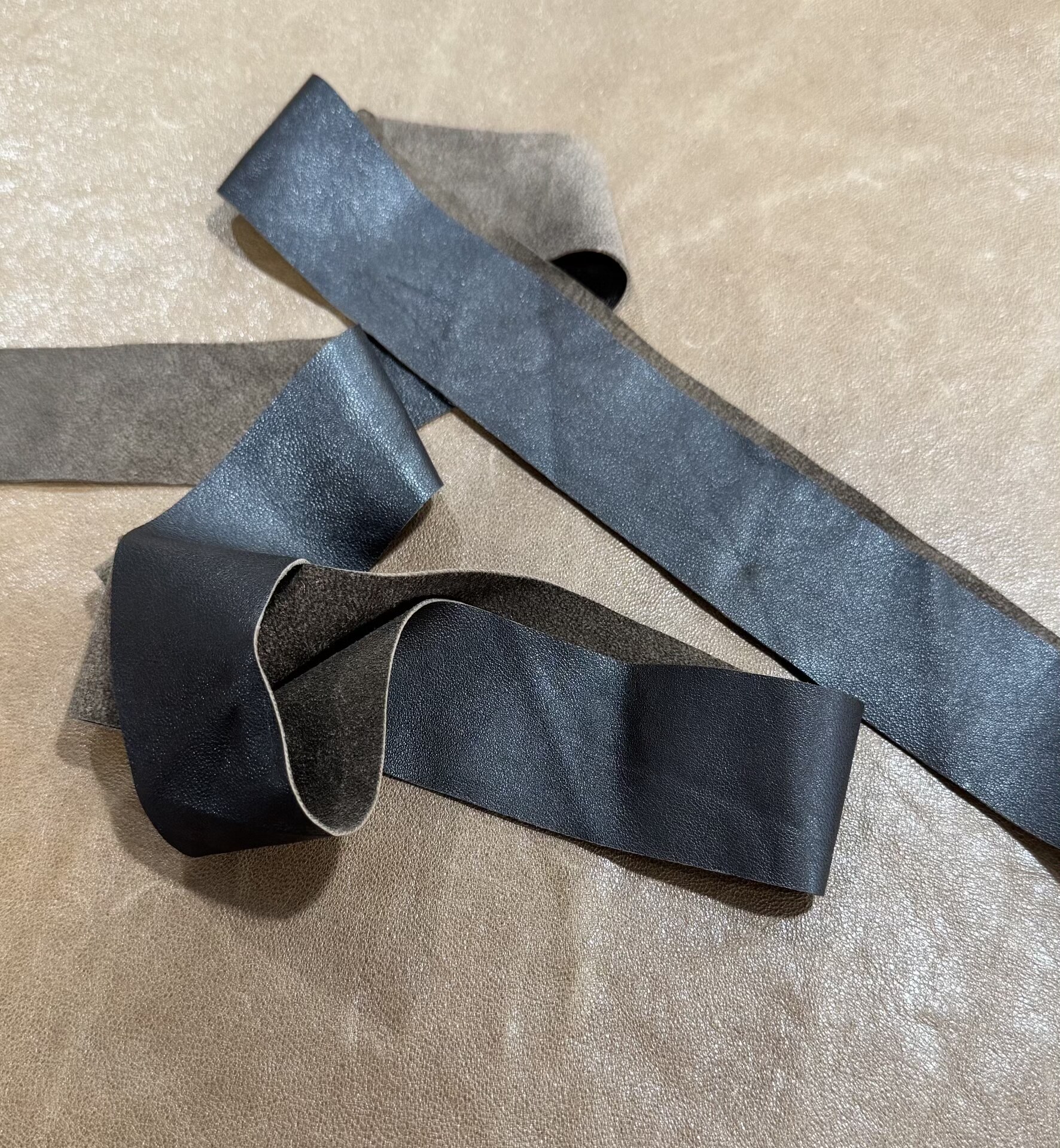 绵羊皮真皮皮条 咖啡色可用于服装箱包辅料配饰