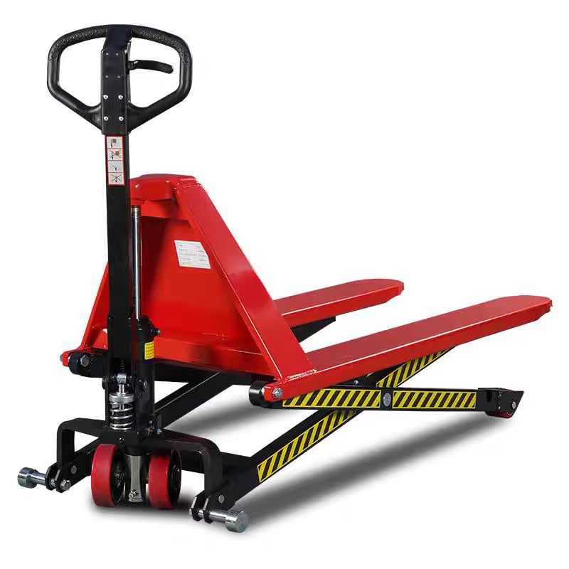 手动液压高起升高托盘叉车高升程搬运车剪叉式叉车升降1.5吨地牛