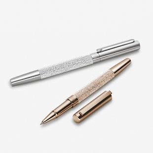 新款水晶签字笔 玫瑰金笔宝珠笔 水性笔礼品笔广告笔 可激光刻字