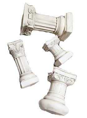 欧式复古罗马柱摆件展示台底座怀旧模型雕塑花园装饰婚庆拍摄道具