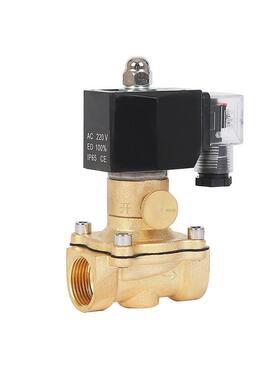 常闭电磁阀水阀 气阀 带手动应急开关220V DC24V优质黄铜质量可靠