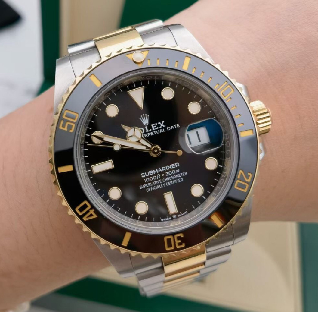 99新未使用41mm劳力士潜航者m126613ln间金黑水鬼自动机械男表