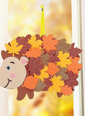 Felt Maple Leaf Hedgehog DIY Pendant Birthday Party Decorati