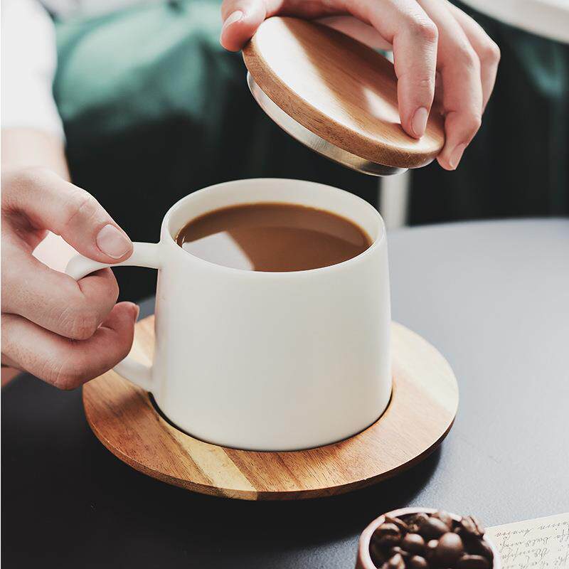 骨瓷陶瓷杯欧式小奢华带盖带杯垫家用礼品水杯下午茶杯碟咖啡杯